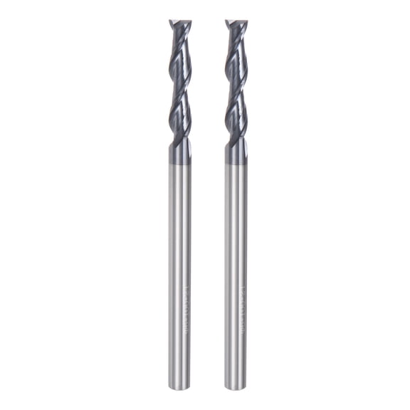 6mm Dia 6mm Straight Shank HRC45 Carbide AlTiN Coated 2 Flute Square End Mill 2pcs