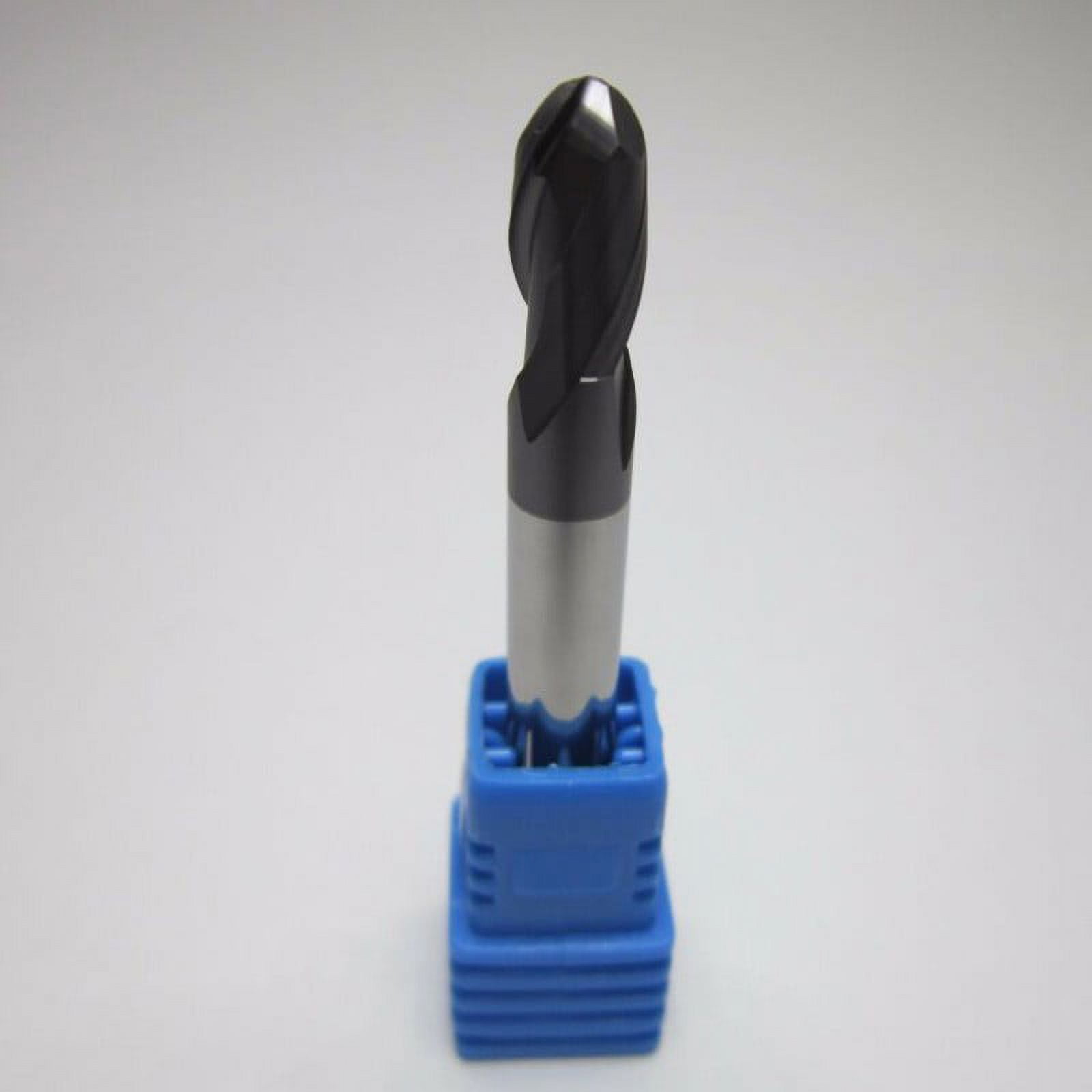 Wokesi 3-Piece Ball Nose End Mill Set - 4mm, 6mm, 8mm, Extra Long, Tungsten Carbide, 2 Flutes