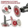 6mm Diamond Cutting Wheel 5 Pack Mini Circular Saw Blade Set for Rotary Tools Cutting Glass Stone Ceramic and Jewelry Crafting