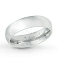 thumbnail image 1 of 6mm Dome White Titanium Ring - Polished Comfort Fit Titanium Wedding Band - TM536s7, 1 of 5
