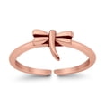 thumbnail image 1 of 6mm-Dragonfly Toe Band Ring 925 Sterling Silver Thin Adjustable Stylish Rings for Women, 1 of 4