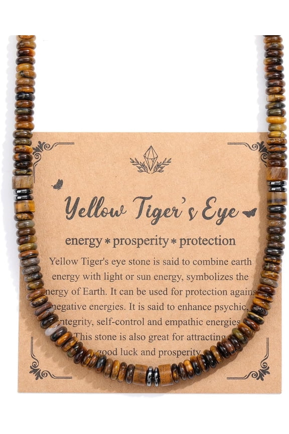 6mm Gemstone Beaded for Men Women Natural Healing Crystals Tiger Eye/Black Obsidian Stone Handmade Chakra Healing Jewelry