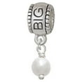 thumbnail image 1 of 6mm Glass Imitation Pearl Bead Drop - Big Sister Charm Bead, 1 of 1