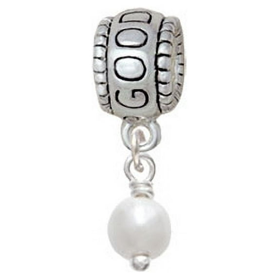 6mm Glass Imitation Pearl Bead Drop - Good Luck Charm Bead