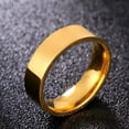 thumbnail image 1 of 6mm Gold/Silver/Rose Gold/Black Bands Party Stainless Steel Men's Ring Size 5-13, 1 of 9