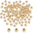 thumbnail image 1 of 6mm Gold Spacer Beads 150pcs 14K Gold Plated Beads Bracelet Bead Long-Lasting Round Ball Brass Seamless Smooth Loose Bead for Summer Stackable Necklace Bracelet Earring Jewelry Making, 1 of 9