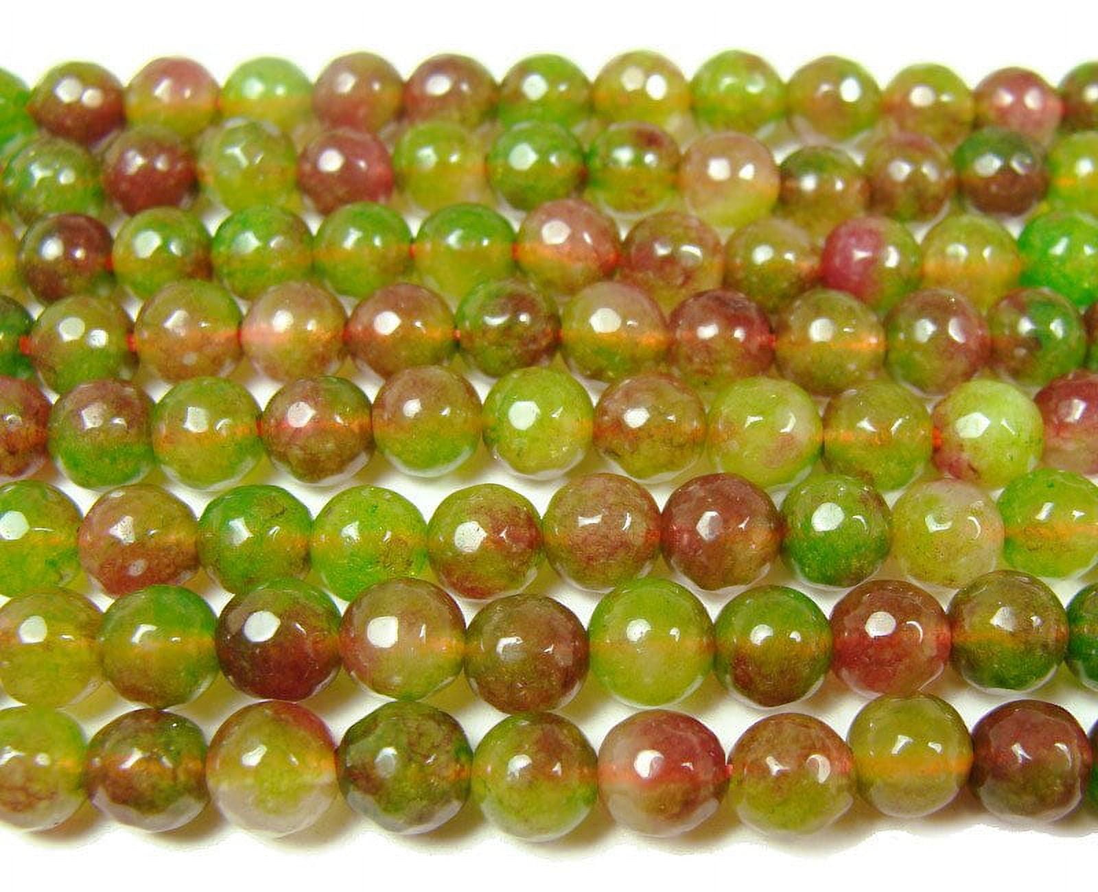 6mm Green And Red Jade Faceted Round Beads Genuine Gemstone Natural Jewelry Making
