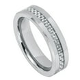 thumbnail image 1 of 6mm Grey Carbon Fiber Inlay Wedding Band Ring For Men Or Ladies, 1 of 7