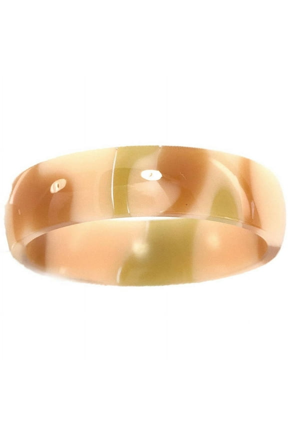 6mm Half-Round Desert Camo Swirl Stackable Ring