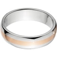 thumbnail image 1 of 6mm Half-Round Titanium Ring with a 2mm Copper Inlay and a Polished Finish, 1 of 3