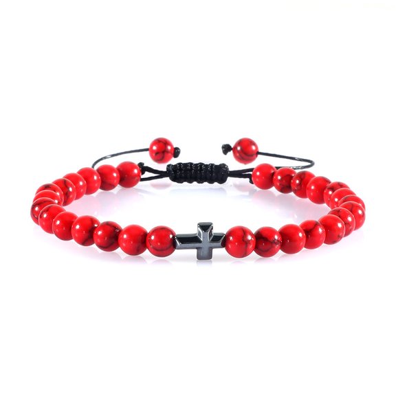 6mm Hand Woven Cross Beaded Hand Ornament