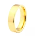 thumbnail image 1 of 6mm High Polished Bands Men's 316L Stainless Steel Gold Plating Engagement Rings, 1 of 6