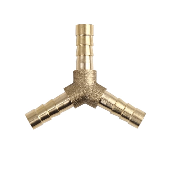 6mm Hose Barb Brass Pipe 3 Way Y Fitting Thread Connector Adapter for Air Water Gas Oil Pipe