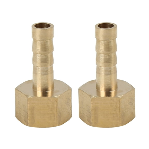 6mm Hose ID x G 1/4" NPT Female Pipe Brass Hose Tail Barb Fitting Connector for Joiner Air Water Fuel Pipe for Auto 2pcs