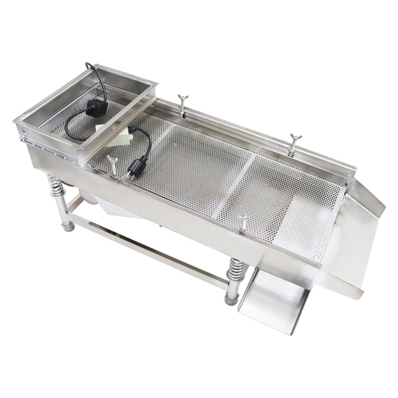 6mm Linear Vibrating Screen Electric Straight Vibrating Sifter Shaker 110V One Layer Round Mesh
