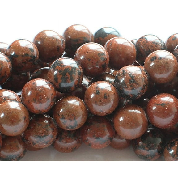 6mm Mahogany Obsidian Round Beads Genuine Gemstone Natural Jewelry Making