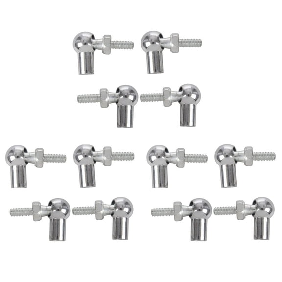 6mm Male Female Thread L Shaped Ball Joint Rod End Bearings 12pcs