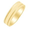 thumbnail image 1 of AFFY 6mm Men's Flat Wedding Band Ring In 14k Solid Yellow Gold Ring Size-8.5, 1 of 3