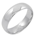 thumbnail image 1 of 6mm Mens 10K White Gold Comfort Fit Plain Wedding Band, Size 10, 1 of 1