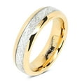 thumbnail image 1 of 6mm Mens & Womens Tungsten Carbide Ring Meteorite Inlay Wedding Band Size 4-13 (Tungsten, 8.5), 1 of 4