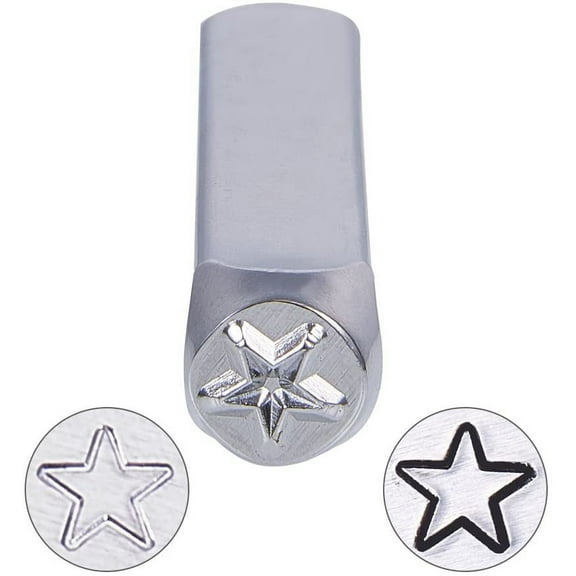 6mm Metal Design Stamps Star Design Stamp Metal Punch Stamp for Customizing Jewelry Clay Art Leathers and Other DIY Projects -1 Pack