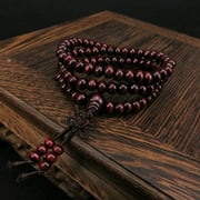 BPLLAPEG 6mm Natural Sandalwood 108 Wooden Prayer Beads Bead Bracelet Jewelry Brown