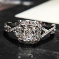 thumbnail image 1 of 6mm New Princess Cut CZ Band 925 Silver Women's Engagement Wedding Ring Size 4-9, 1 of 5