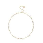 Bella by Thorne 6mm Pearl x Barb Adult Necklace,Gold