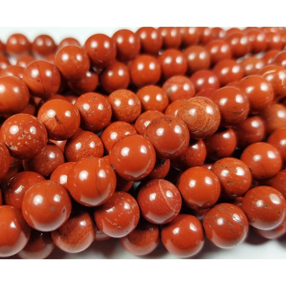 6mm Red Jasper Round Beads Genuine Gemstone Natural Jewelry Making
