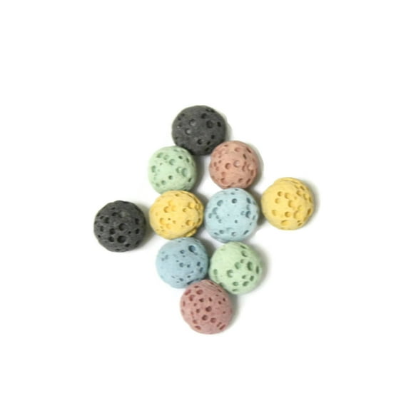 6mm Replacement Lava Stones for Diffuser Necklaces- Set of 10