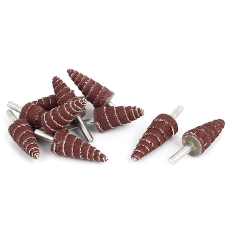 6mm Shank 20mm Tapered Cartridge Roll Grinding Polishing Mounted Point 10pcs