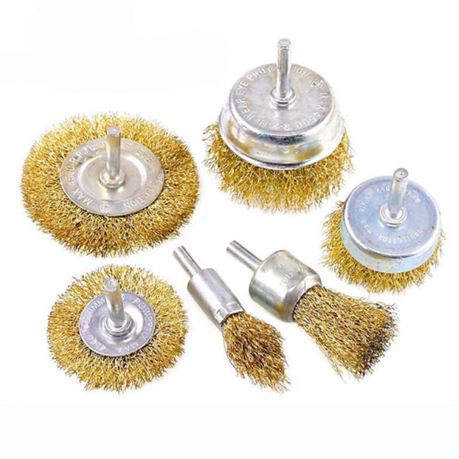 6mm Shank Copper Plating Stainless Steel Wire Wheel Brushes Grinder