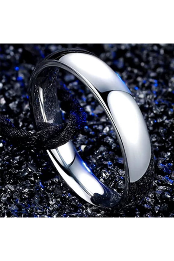 6mm Silver/Gold Titanium Steel Band Men's Women's Wedding Couple Rings Size 5-13