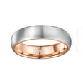 thumbnail image 1 of 6mm Silver Lasa Tungsten Carbide Ring Inner Ring Plated With Rose Gold, 1 of 5
