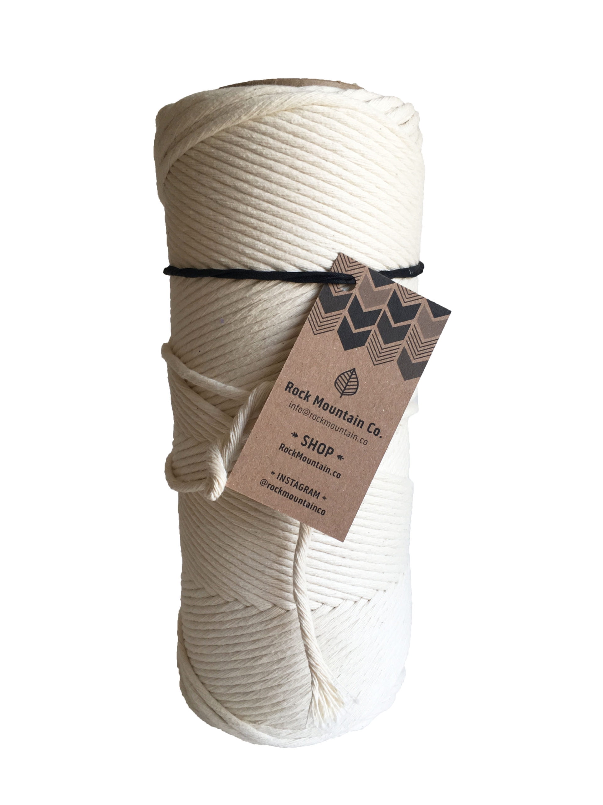 6mm Single Strand Cotton Macrame Cord - Natural