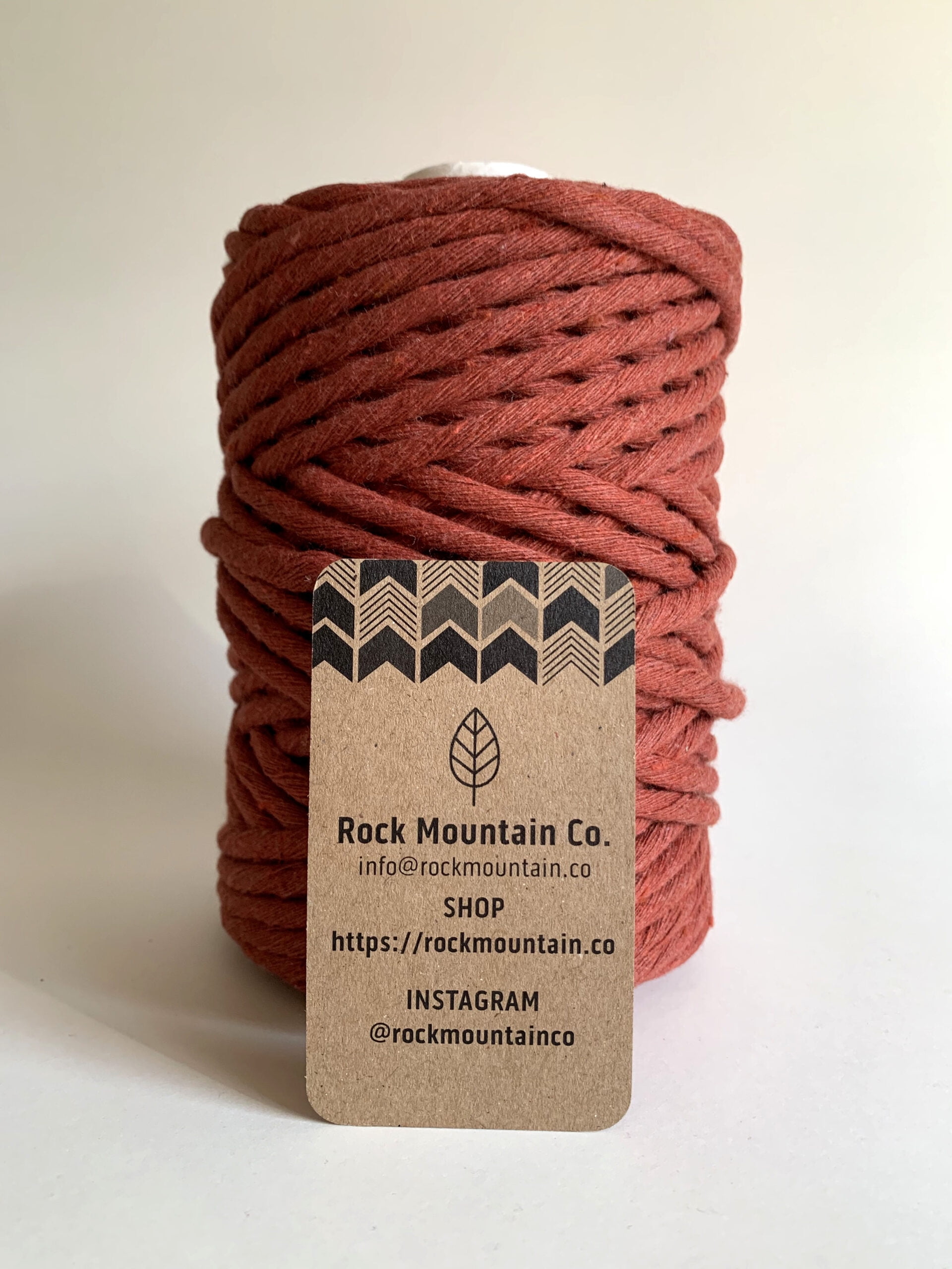 6mm Single Strand Craft Cord Recycled Cotton Macrame String - Burnt ...