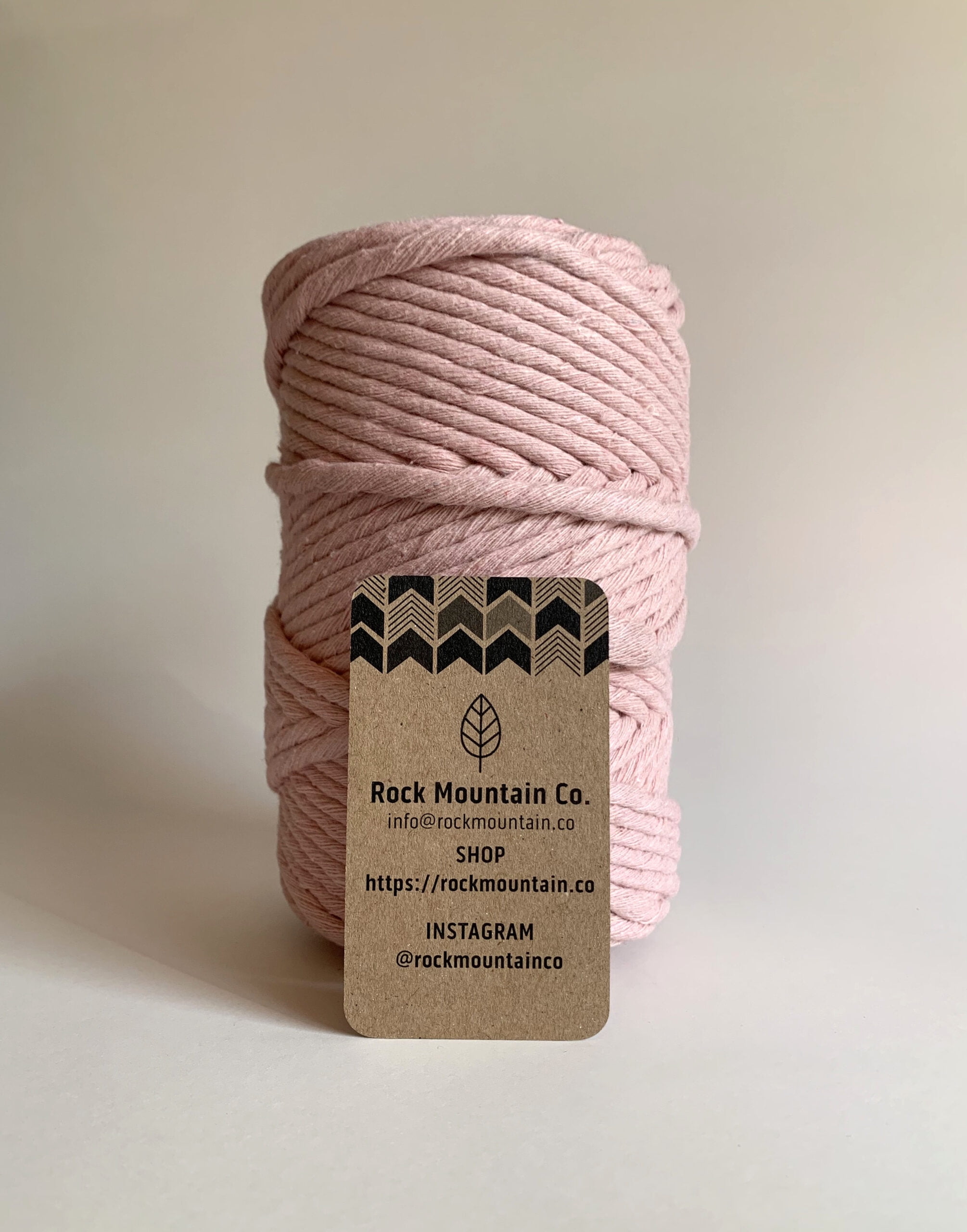 6mm Single Strand Craft Cord Recycled Cotton Macrame String - Light Pink