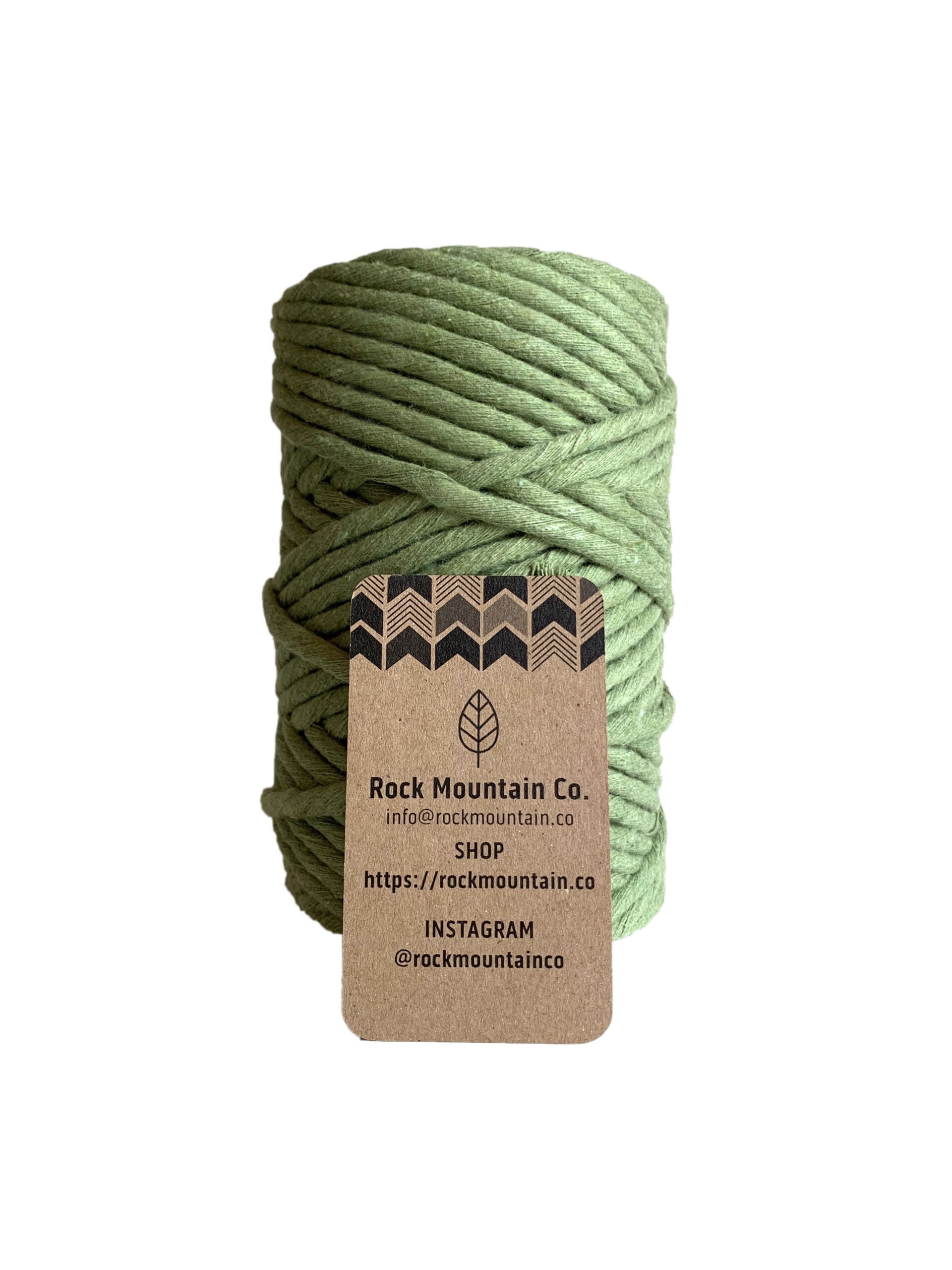 6mm Single Strand Recycled Cotton Macrame String - Light Green