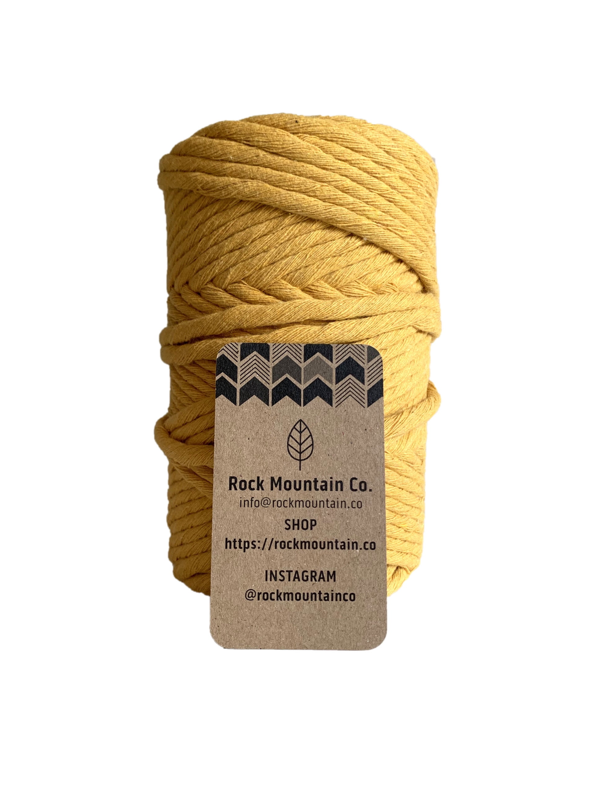 6mm Single Strand Recycled Cotton Macrame String - Yellow