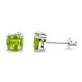 thumbnail image 1 of 6mm Solitaire Screw Back Stud Earring Cushion Cut CZ Solid 925 Sterling Silver, 1 of 5
