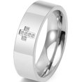 thumbnail image 1 of 6mm Stainless Steel Christian Cross Religious Wedding Band Statement Anniversary Ring, 1 of 4
