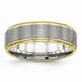 thumbnail image 1 of 6mm Stainless Steel Polished Yellow Ip Grooved Ring - Size 10.5, 1 of 2