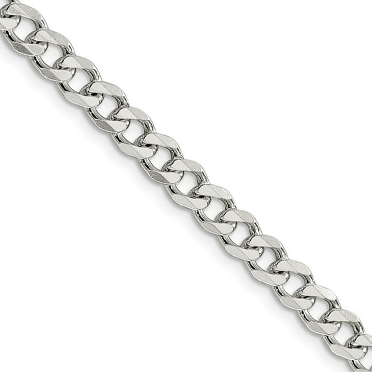  Sterling Silver Necklace 3mm Solid Curb Chain Necklace (7, 8,  9, 16, 18, 20, 22, 24, 26, 28, 30 Inch), 16: Clothing, Shoes & Jewelry