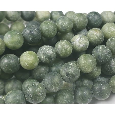 6mm Taiwan Green Jade Dark Matte Round Beads Genuine Gemstone Natural Jewelry Making