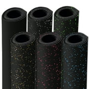 6mm Thick Gym Floor Mats, Shock Absorption Rubber Gym Flooring Roll Sports Facilities Mats for Gym Home Garage Basement Floor Protection 4x10ft
