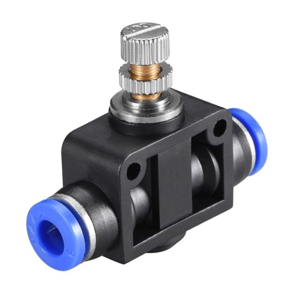 6mm Tube OD Pneumatic Air Flow Control Valve,In-Line Speed Controller Valve,2pcs