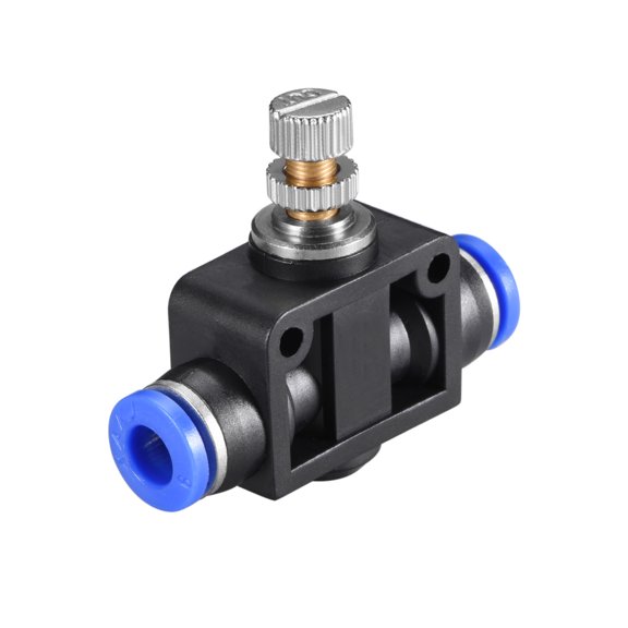 6mm Tube OD Pneumatic Air Flow Control Valve,In-Line Speed Controller Valve,2pcs