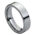 thumbnail image 1 of 6mm Tungsten Carbide Flat Pipe Cut High Polish finish Wedding Band Ring For Men or Ladies, 1 of 3