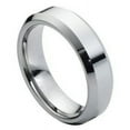 thumbnail image 1 of 6mm Tungsten Carbide High Polish Beveled Edge Wedding Band Ring For Men or Ladies, 1 of 3