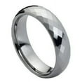 thumbnail image 1 of 6mm Tungsten Carbide High Polish Facet cut Square Pattern Wedding Band Ring For Men Or Ladies, 1 of 3